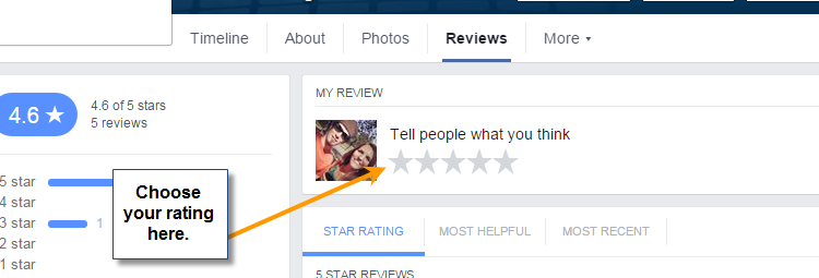 Leave a review on Facebook