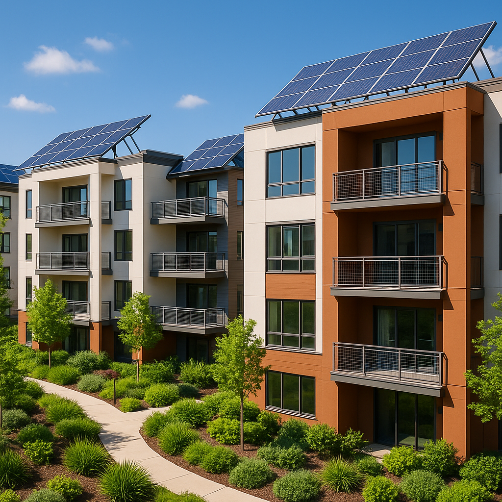 A modern Sacramento apartment complex featuring so