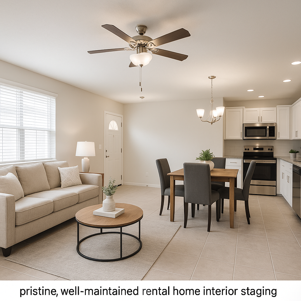 A pristine, well-maintained rental home interior w